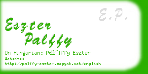 eszter palffy business card